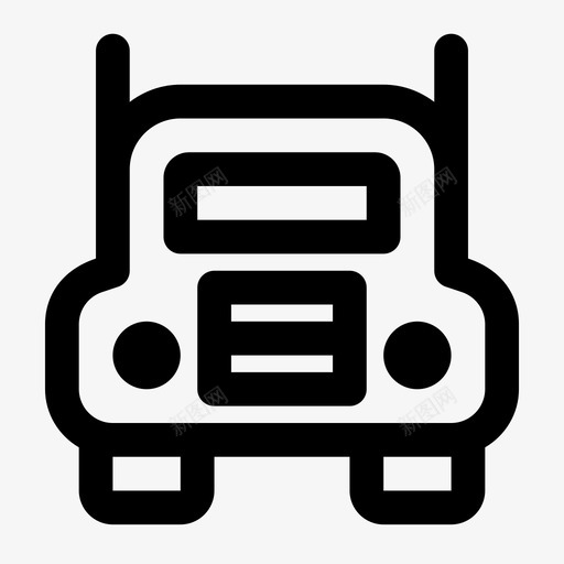 卡车交付重型图标svg_新图网 https://ixintu.com jumpicon运输粗体线 交付 卡车 装运 车辆 运输 重型