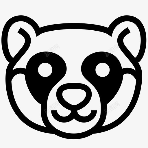 小熊猫脸小熊猫图标svg_新图网 https://ixintu.com 小熊猫 小熊猫脸