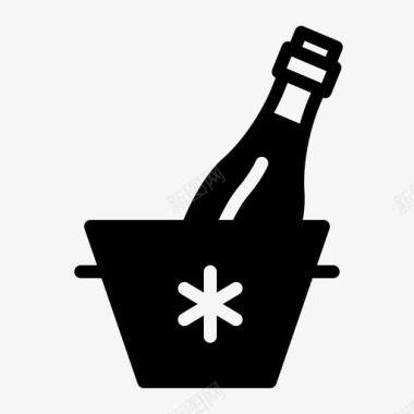 白葡萄酒冰桶冷酒冰桶图标图标