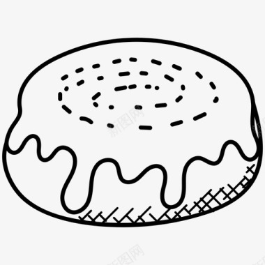 香草蛋糕蛋糕美味食品图标图标