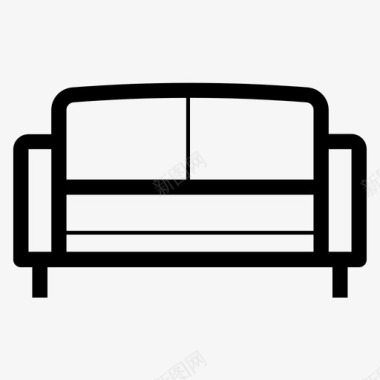 双人床沙发书房图标图标