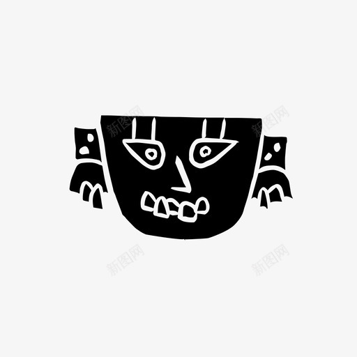 西卡面具古代考古学图标svg_新图网 https://ixintu.com 中美洲 历史 古代 哥伦比亚 考古学 脸 西卡面具