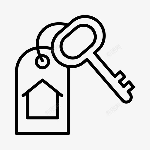 家庭钥匙新家物业图标svg_新图网 https://ixintu.com 家庭钥匙 已售 房地产 新家 物业 物业代理