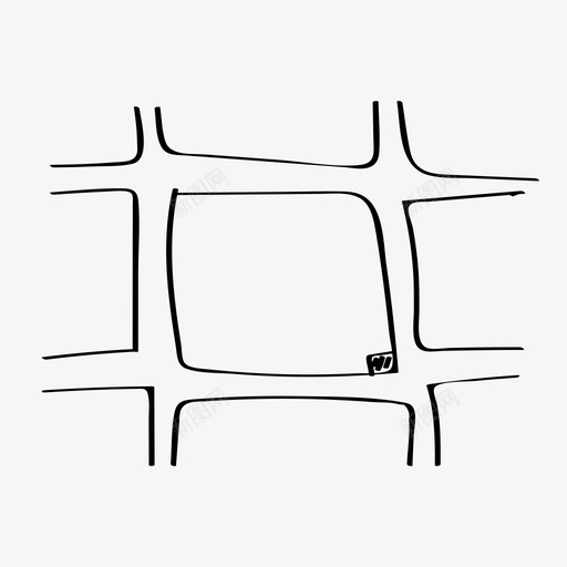 街道地图大街城市图标svg_新图网 https://ixintu.com 城市 城市的东西 大街 广场 街道地图