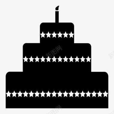 三层蛋糕生日蛋糕图标图标