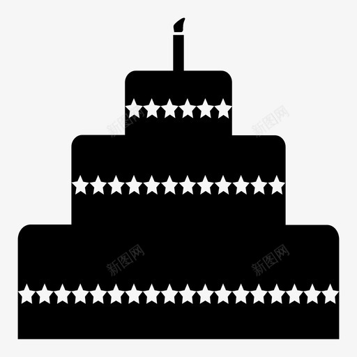 三层蛋糕生日蛋糕图标svg_新图网 https://ixintu.com 三层蛋糕 生日蛋糕