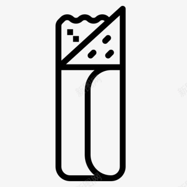 烤肉串玉米卷快餐图标图标