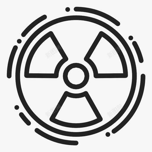 放射性废物自然危险图标svg_新图网 https://ixintu.com 危险 放射性废物 生态 能源 自然