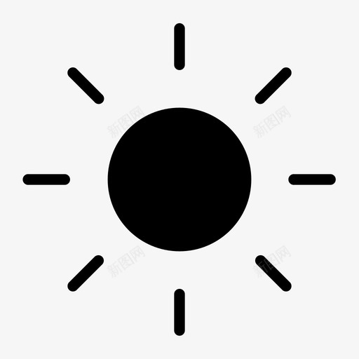 亮度调整对比度图标svg_新图网 https://ixintu.com 亮度 基本 对比度 照明 落日 调整