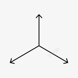 三维坐标坐标三维箭头图标高清图片