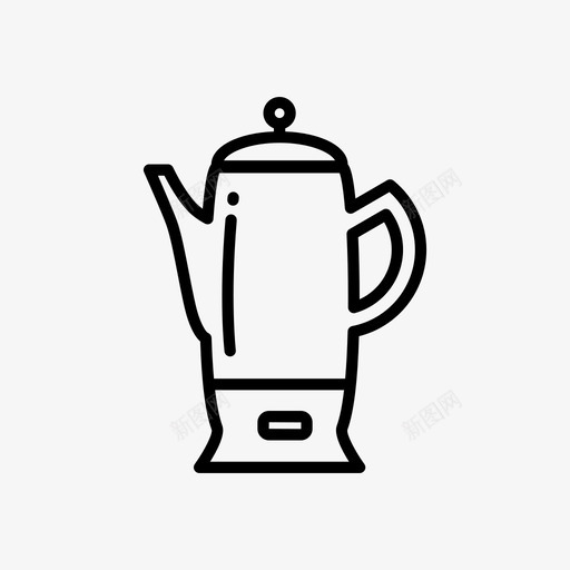 渗滤器水壶咖啡壶图标svg_新图网 https://ixintu.com 咖啡壶 水壶 渗滤器