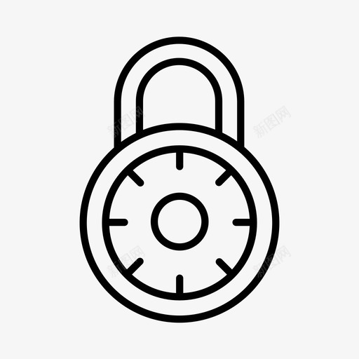 挂锁银行密码锁图标svg_新图网 https://ixintu.com 安全 密码锁 挂锁 银行