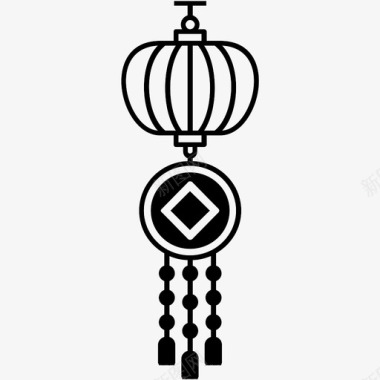 灯笼中国中国新年图标图标
