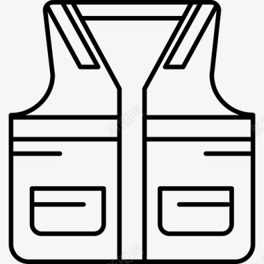 工厂超薄安全背心图标图标