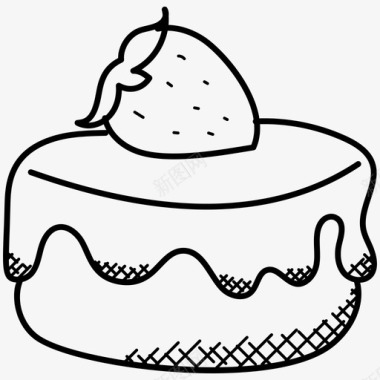 草莓蛋糕蛋糕美味食品图标图标