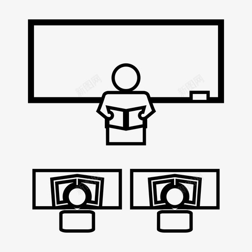 学习董事会班级图标svg_新图网 https://ixintu.com 学习 演示教学 班级 董事会