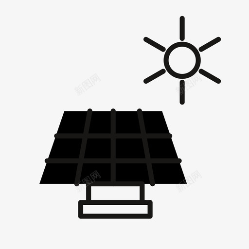 太阳能电池板太阳能日常标准化大纲图标svg_新图网 https://ixintu.com 太阳能 太阳能电池板 日常标准化大纲