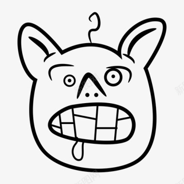 猪头动物卡通图标图标