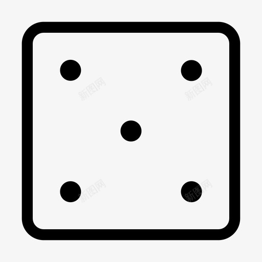 掷骰子机会五图标svg_新图网 https://ixintu.com 五 掷骰子 机会