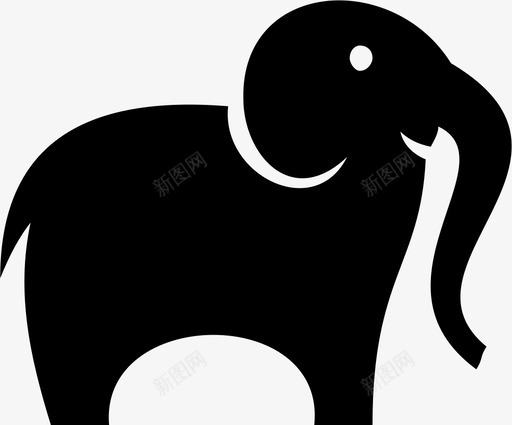 大象动物大的图标svg_新图网 https://ixintu.com 动物 动物园 大的 大象 野生动物