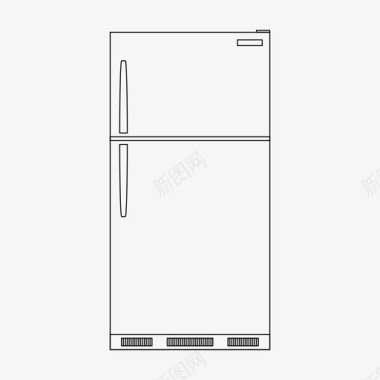 冰箱电器建筑图标图标