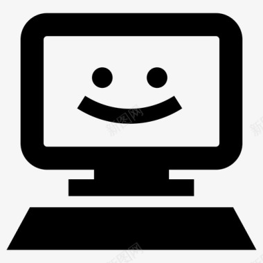 快乐电脑电脑科技图标图标