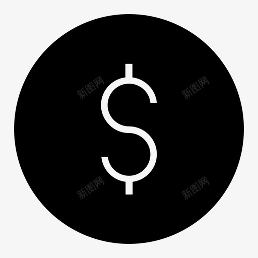 美元货币货币价值图标svg_新图网 https://ixintu.com 付款 在线学习黑填充 支付费用 美元 货币 货币价值