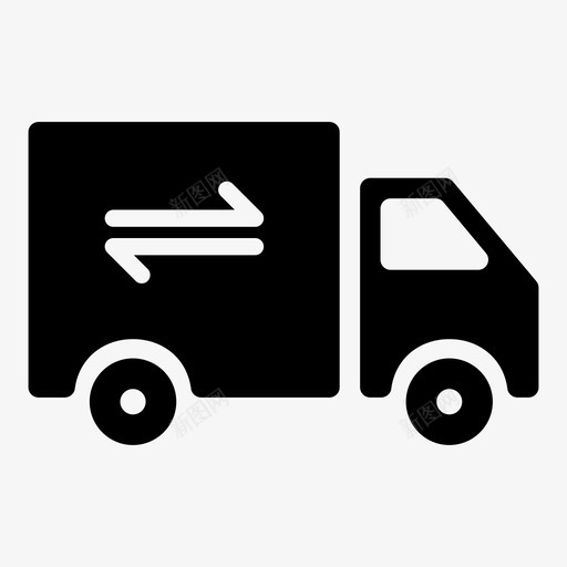送货车卡车和运输工具图标svg_新图网 https://ixintu.com 卡车和运输工具 送货车