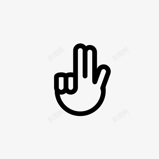 三个手指数数倒计时图标svg_新图网 https://ixintu.com 三个手指 倒计时 手 手势 数数