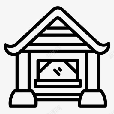 小屋建筑物房屋图标图标