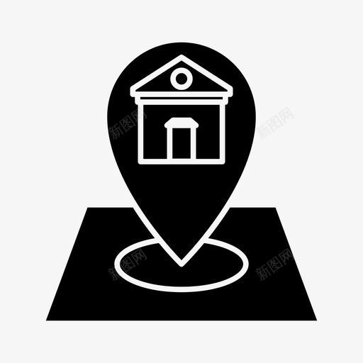 位置房子房子位置图标svg_新图网 https://ixintu.com 位置 地图销 定位销 房地产 房子 房子位置