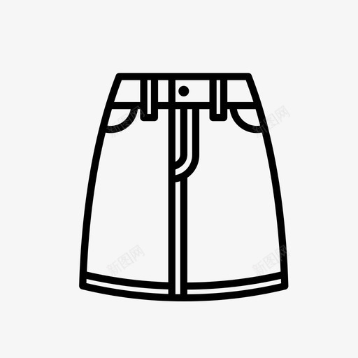 牛仔裙服装时尚图标svg_新图网 https://ixintu.com 女式 就是牛仔裙 时尚 服装 牛仔裙