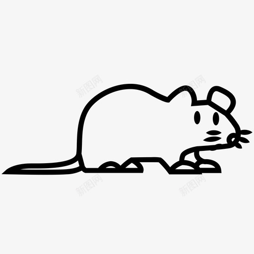 鼠体睡鼠家鼠图标svg_新图网 https://ixintu.com 啮齿动物 家鼠 睡鼠 鼠 鼠体