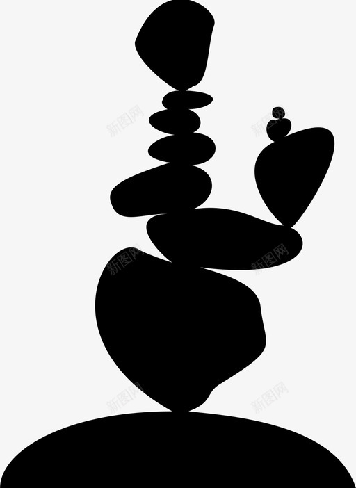 石头平衡平衡重力图标svg_新图网 https://ixintu.com 岩石平衡 平衡 石头平衡 重力