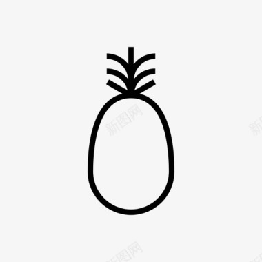 菠萝水果热带图标图标