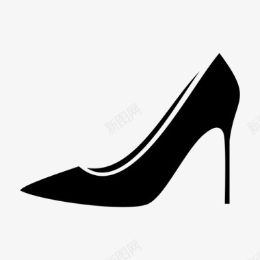 高跟鞋穿女鞋图标图标