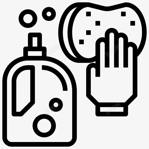 漂白剂清洁剂医疗保健品图标svg_新图网 https://ixintu.com 医疗保健品 工具和器具 海绵 清洁剂 漂白剂