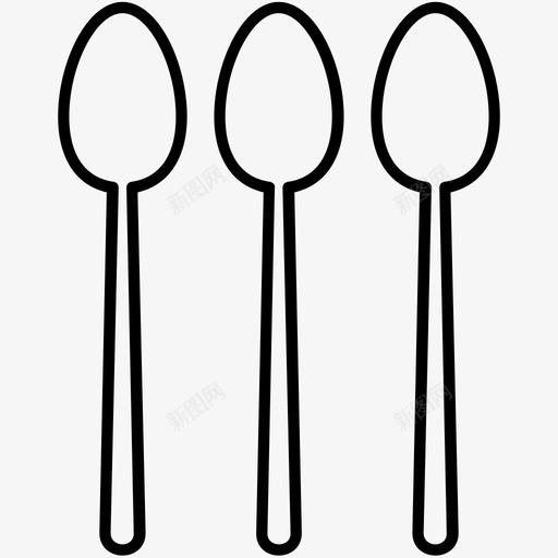 勺子餐厅银器图标svg_新图网 https://ixintu.com 勺子 银器 餐具 餐厅