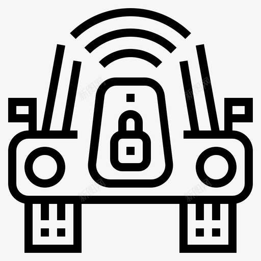锁控制汽车钥匙图标svg_新图网 https://ixintu.com 收音机 无线 汽车 钥匙 锁控制