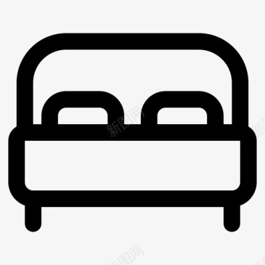 床卧室旅馆图标图标