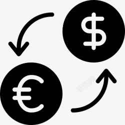 金融公司标志货币兑换商业金融图标高清图片