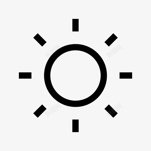 亮度低亮度阳光图标svg_新图网 https://ixintu.com 亮度 亮度低 导航 阳光