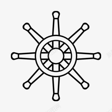 船轮舵图标图标