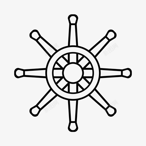 船轮舵图标svg_新图网 https://ixintu.com 舵 船轮