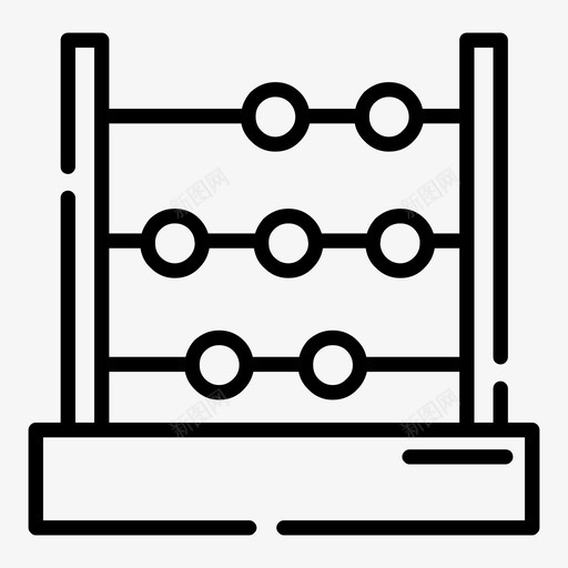 算盘计算教育图标svg_新图网 https://ixintu.com 教育 教育线 数学 算盘 计算 设备