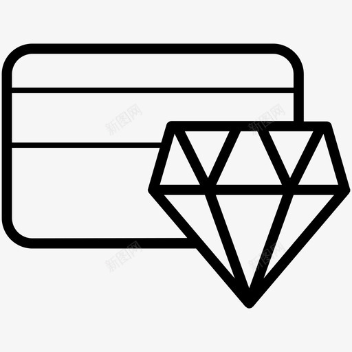 信用卡和钻石现金金融图标svg_新图网 https://ixintu.com 信用卡和钻石 商业 现金 货币 金融