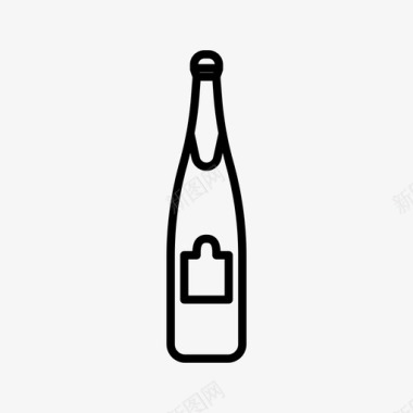 香槟瓶酒精酒精饮料图标图标