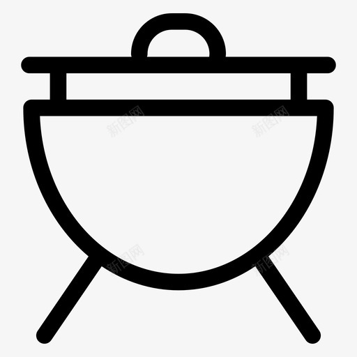 烧烤夏季轮廓图标svg_新图网 https://ixintu.com 夏季轮廓 烧烤