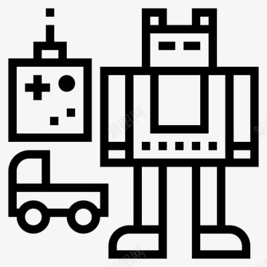 玩具婴儿机器人图标图标