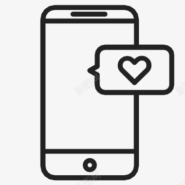 短信爱情电话图标图标